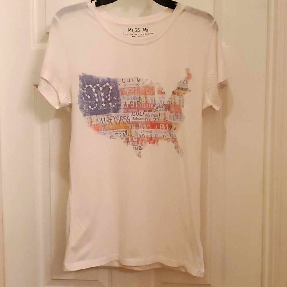 Miss Me United States Map License Plate Shirt